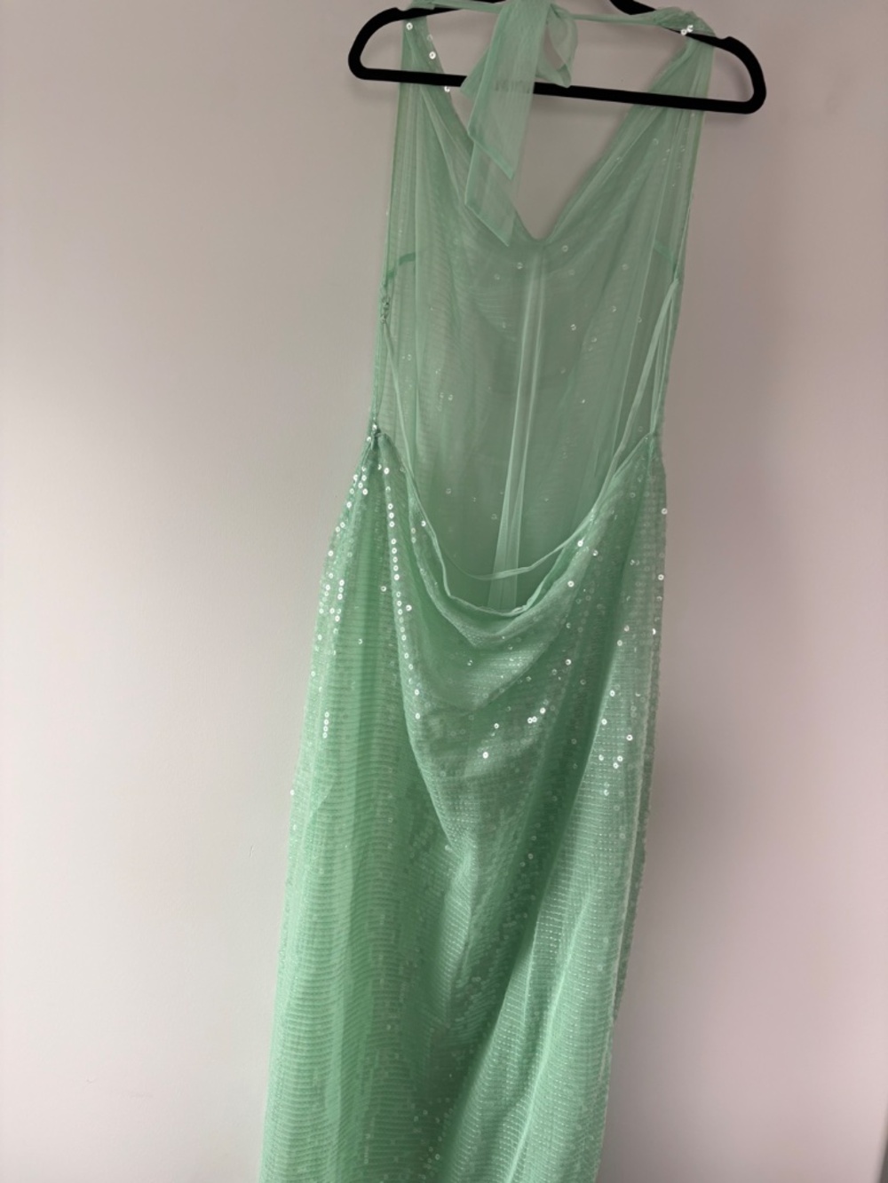 Sheer Sparkle Peppermayo Dress Green - Size 16 - Picture 3 of 4